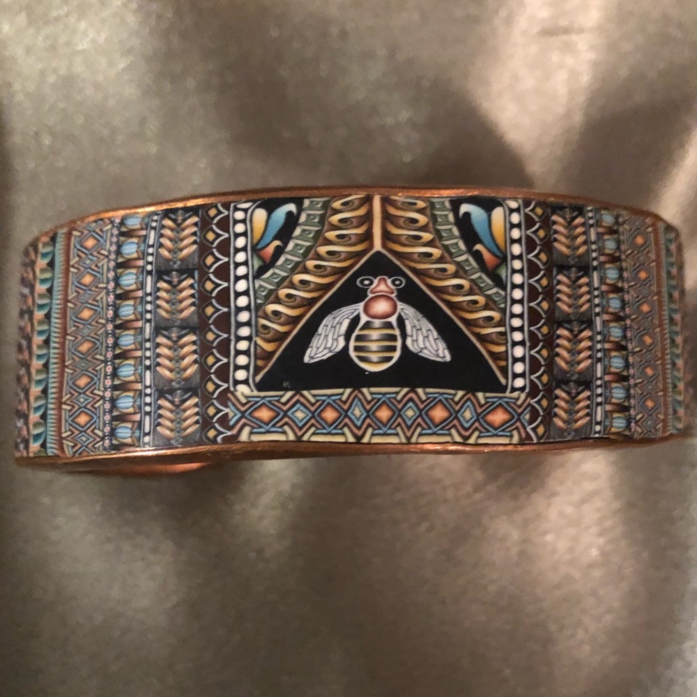 Bumblebee Copper Cuff - Picture 2 of 7
